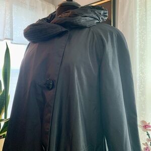 Portrait Charcoal Gray Thailand Made Hooded Button Jacket